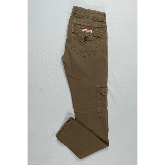 Hudson Vintage USA Made Stretch Denim Cargo Jeans. Washed Olive, Women's 25. GUC - Picture 1 of 9